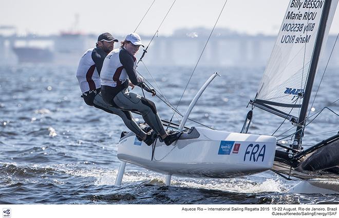 French sailors Besson and Riou - Aquece Rio - International Sailling Regatta 2015 ©  Jesus Renedo / Sailing Energy http://www.sailingenergy.com/